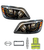 Headlights LED 12V Black Set 2014-2016 Hino