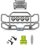 Front Grey Grille Guard Large 2022+ Peterbilt 579 (No Fog)