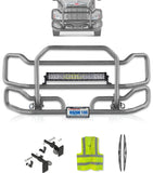 Front Grey Grille Guard Large 2022+ Peterbilt 579 (No Fog)