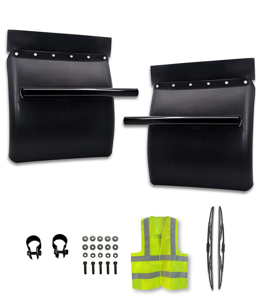 thumbnail image 2 of 24x24 Black Quarter Fenders For Semi Trucks – Set For Freightliner, Kenworth, Peterbilt 2 of 6