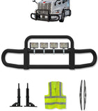 Front Steel Grille Deer Guard Black Herd 200 Peterbilt SBA