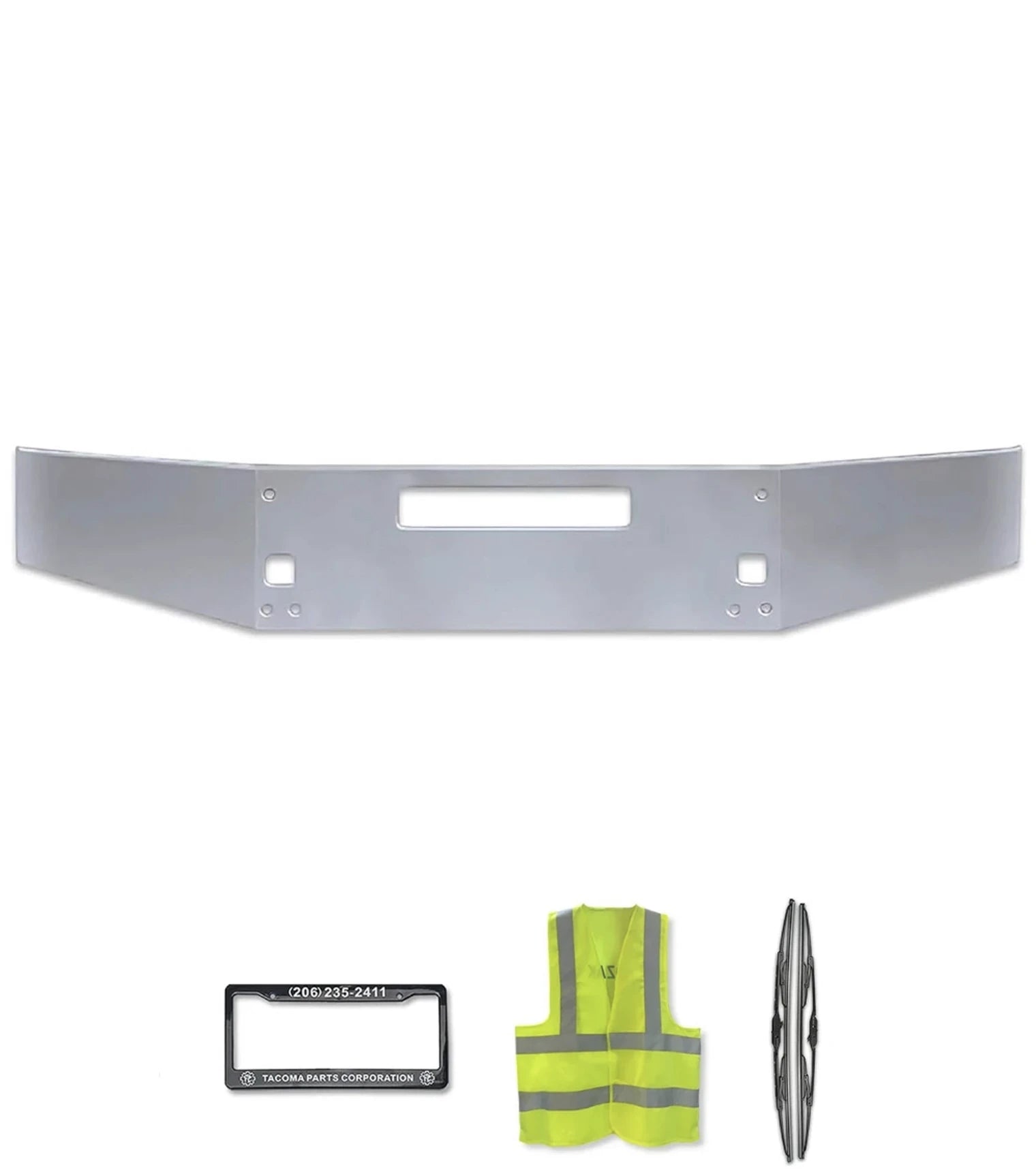 15" Bumper Without Fog Holes Chrome Aero Kenworth T800 T880