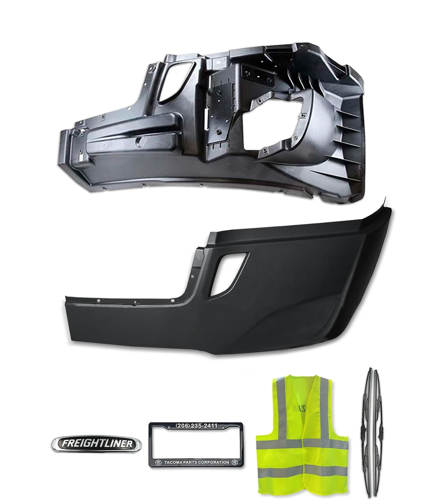 Bumper Cover without Fog Hole and Reinforcement Driver 2018+ Freightliner Cascadia 126 116