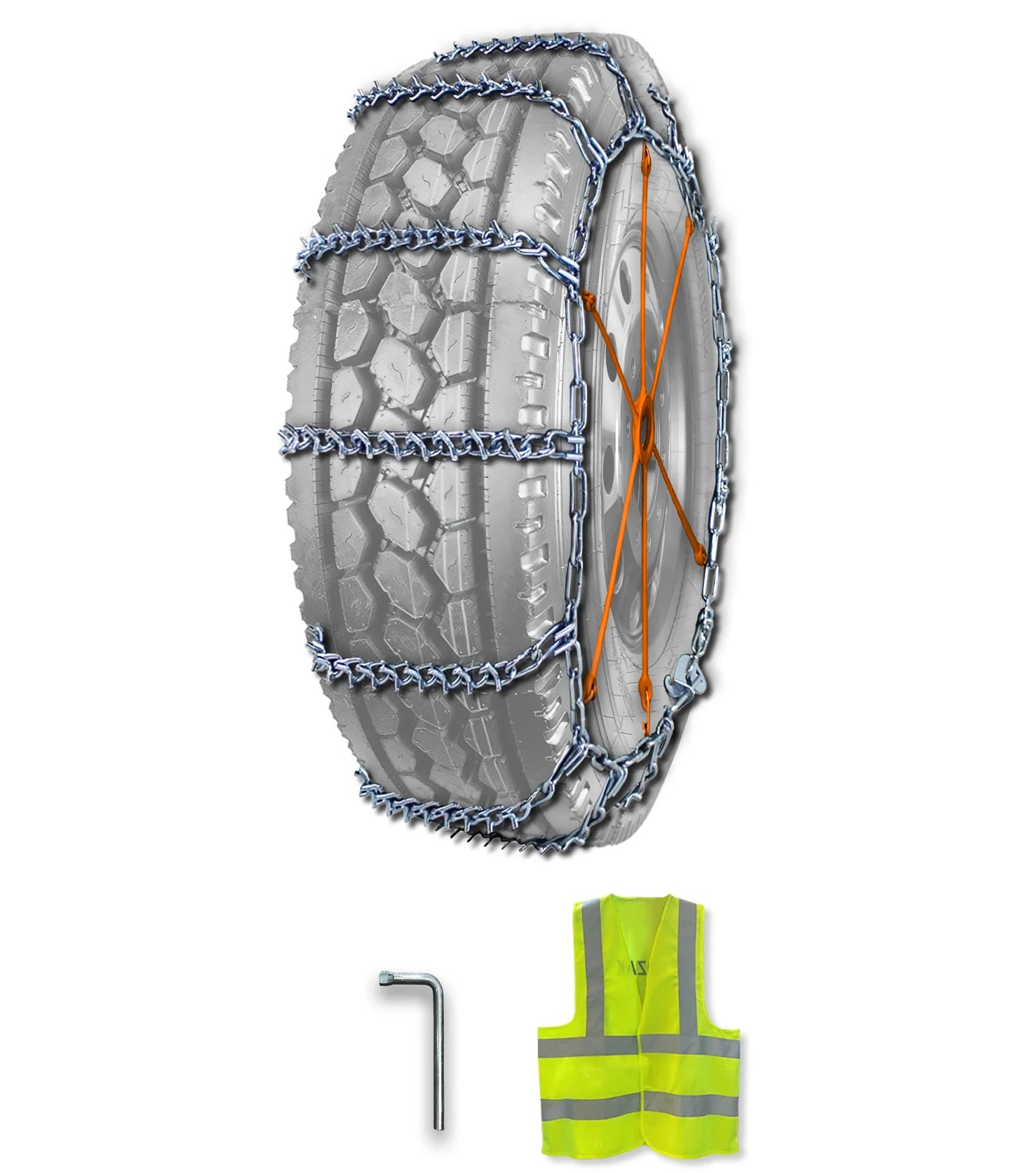 Studded Tire Chain 7mm Link R22.5, 295/75R22.5