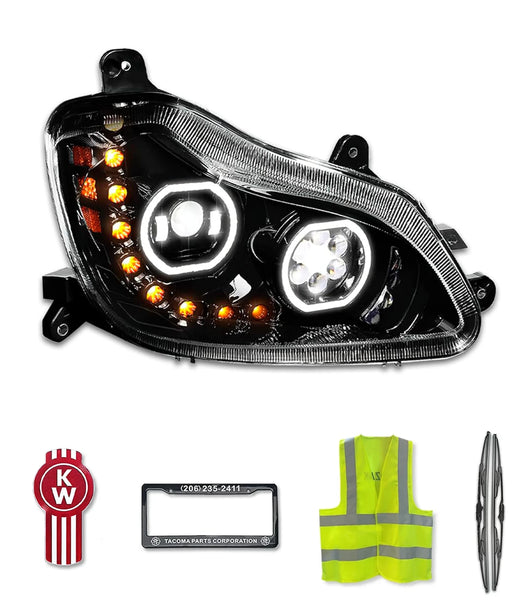 Headlight Full LED Black Passenger 2013-2021 Kenworth T680