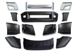 Bumper Set W/o Fog Holes Chrome Trim & Air Flow Deflector & Brackets 2018+ Volvo VNL VNR