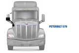 Hood Mirror Black Passenger 2010-2017 Peterbilt 579