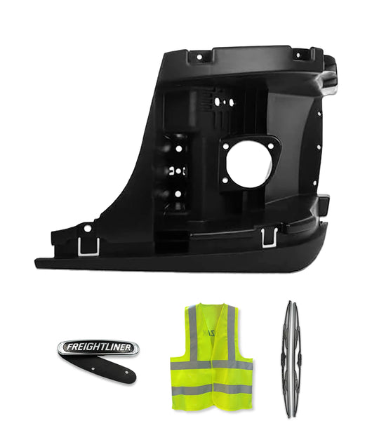 Bumper Corner Inner With Fog Holes Driver 2008-2017 Freightliner Cascadia 125 113
