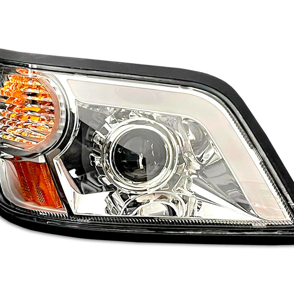 Headlight Optical Chrome Passenger 2006-2019 Hino 338, 2006-2010