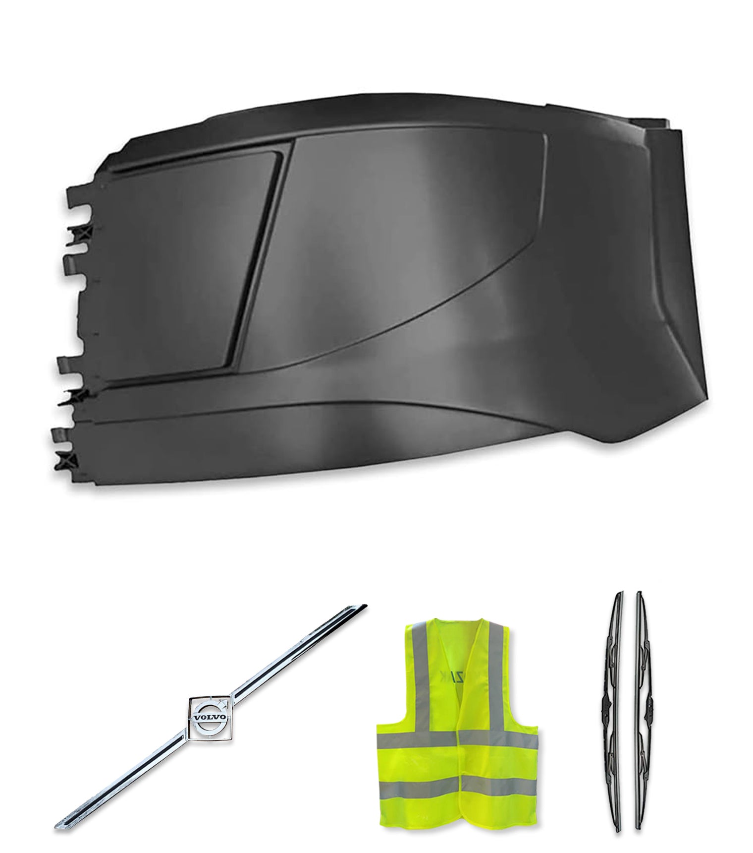 Bumper Corner No Fog Hole Plastic Driver 2016-2017 Volvo VNL
