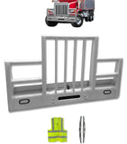 Grille Deer Bumper Herd Defender Guard 6" (2) VT No rake CEB Satin Peterbilt 367