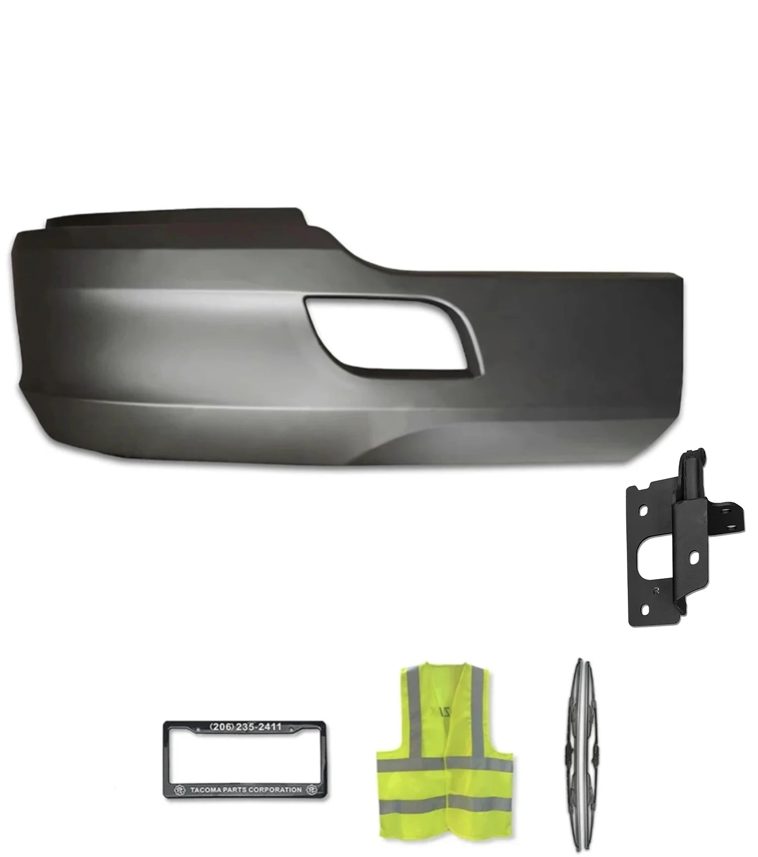 Bumper Extension Corner Plastic Black Passenger Kenworth T680