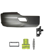 Bumper Extension Corner Plastic Black Passenger Kenworth T680