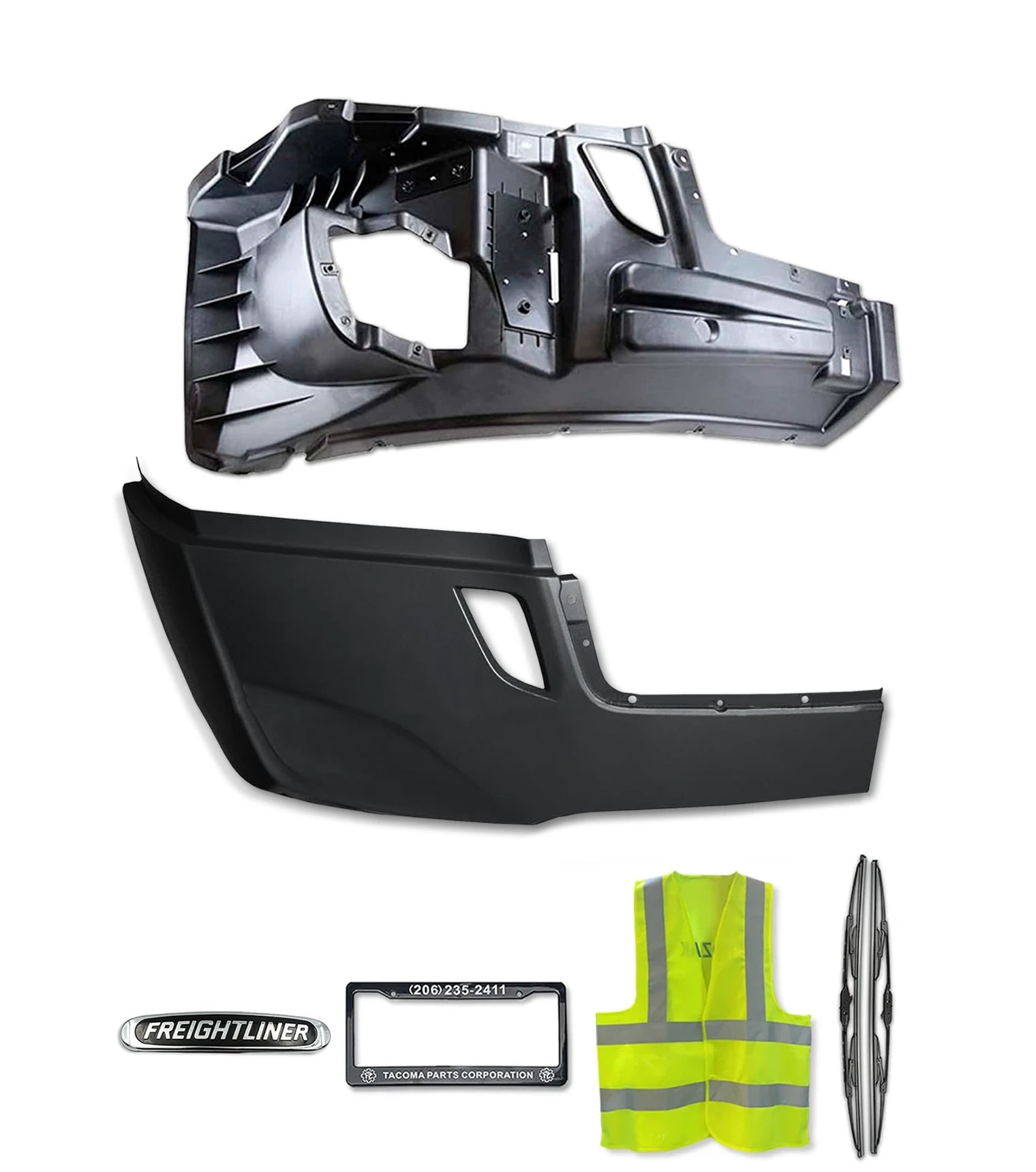 Bumper Cover without Fog Hole and Reinforcement Passenger 2018+ Freightliner Cascadia 126 116