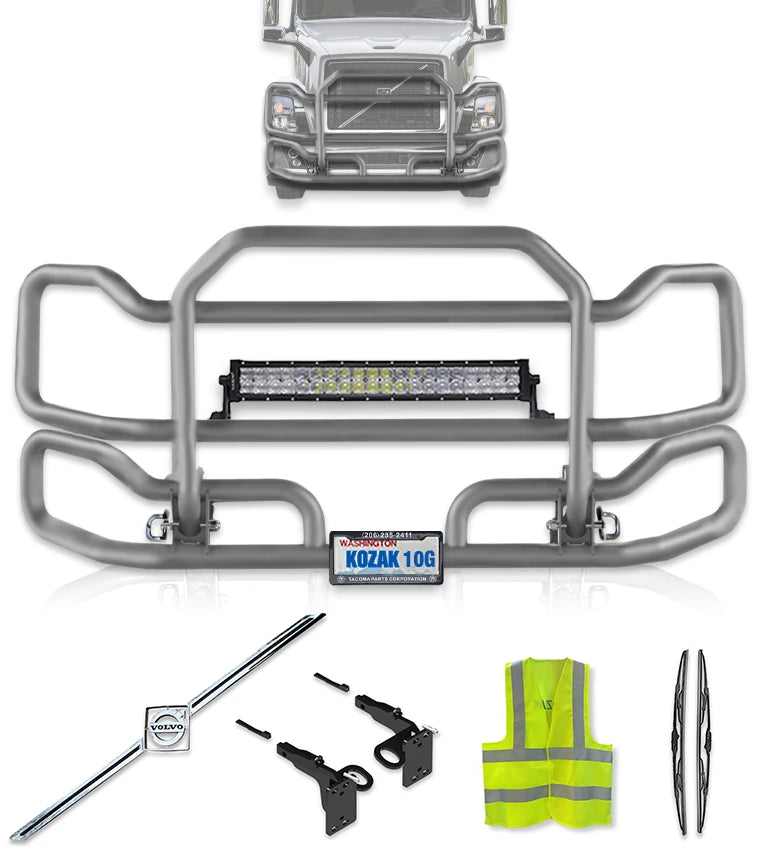 Front Gray Grille Guard Large 2004-2017 Volvo VNL