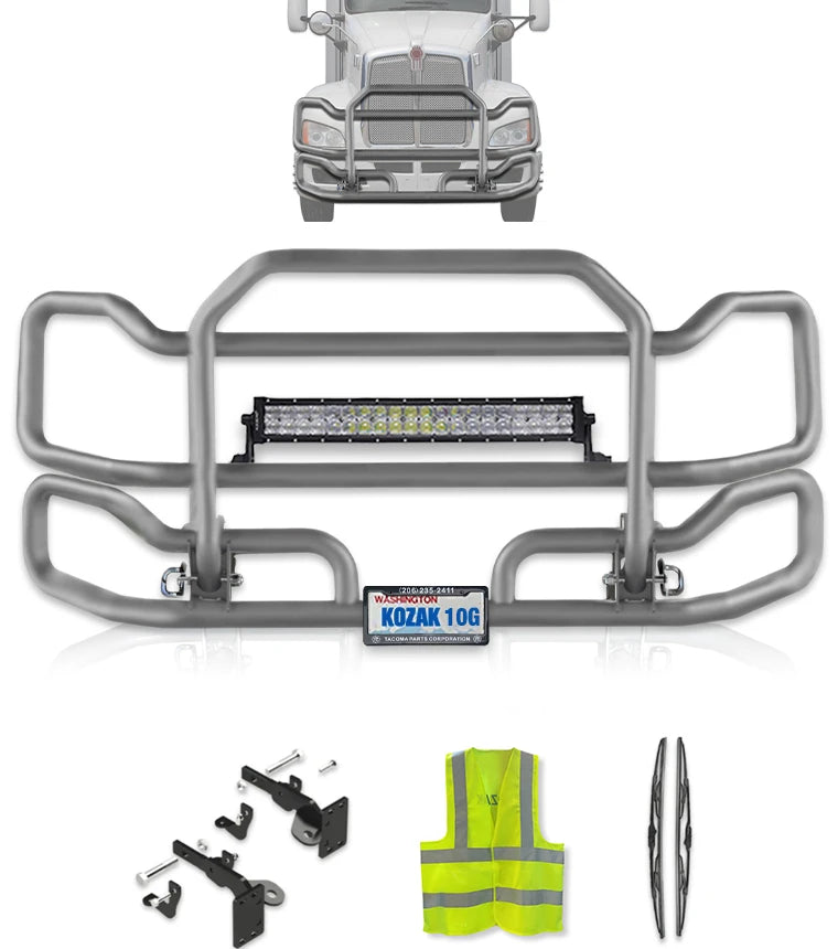 Front Grey Grille Guard Large Kenworth T660