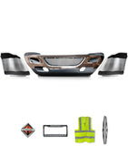 Bumper Plastic with Chrome Trim Set 2008-2015 International Prostar