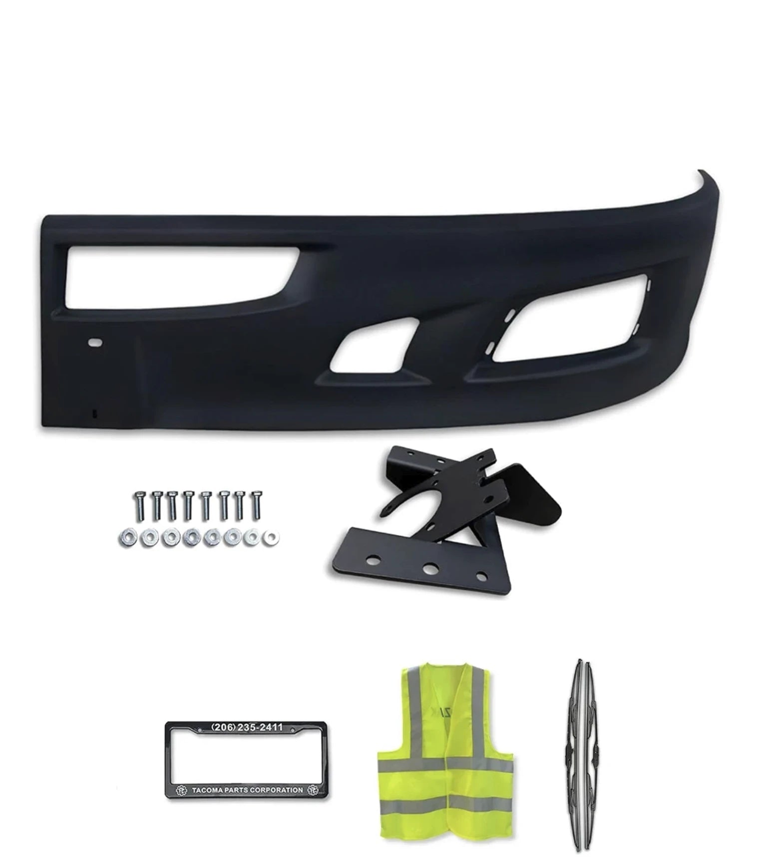 Bumper Extension Corner Black Plastic Driver Kenworth T660