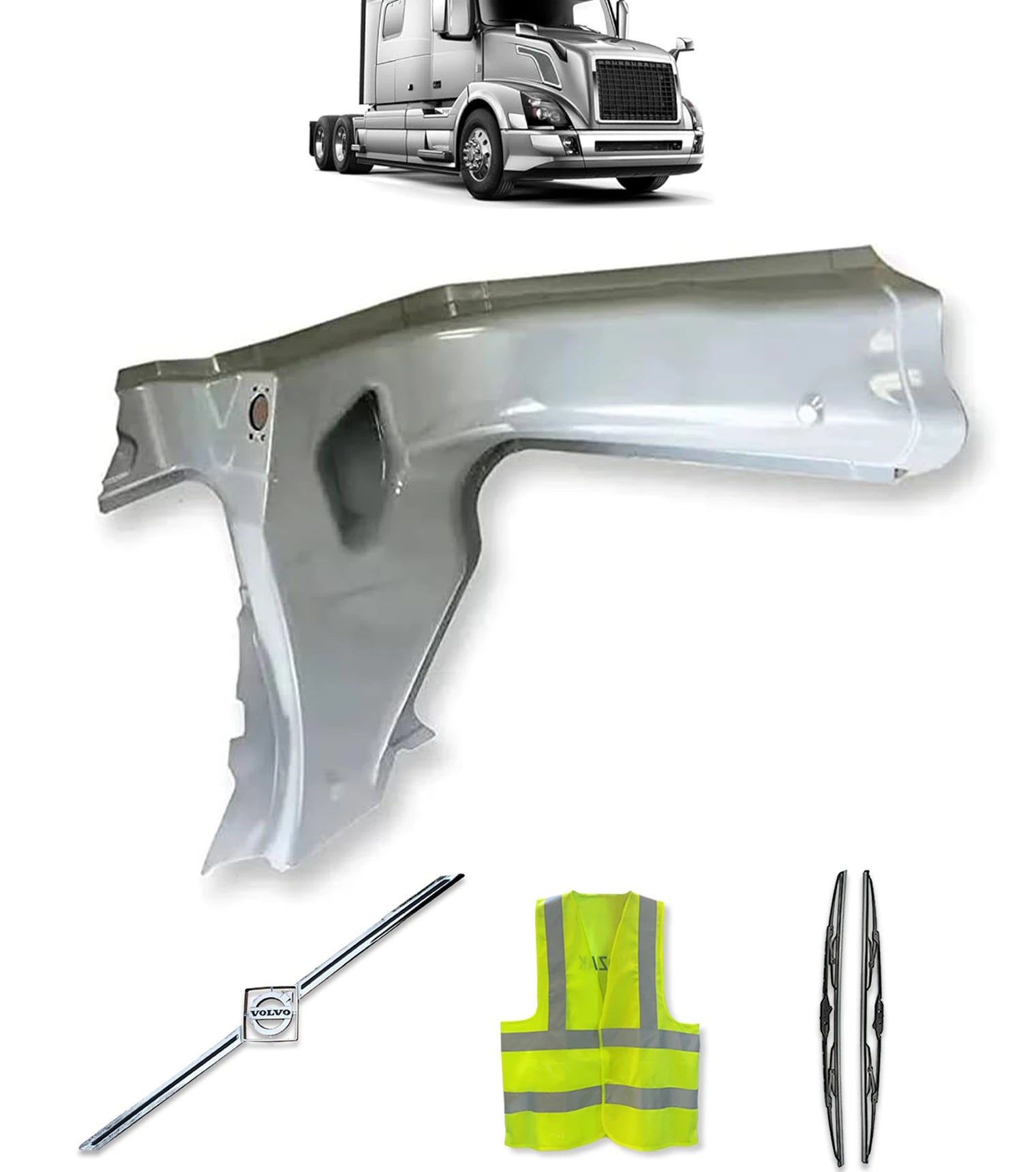 Hood Bracket Inner Big Fiberglass Driver 2004-2017 Volvo VNL