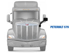 Hood Mirror Black Driver 2010-2017 Peterbilt 579