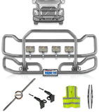 Front Gray Grille Guard Large 2018+ Volvo VNL