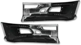 Kozak  Chrome Plastic Bumper Extension Corners Pair With Brackets with Fog lights and bezels for Kenworth T660 -