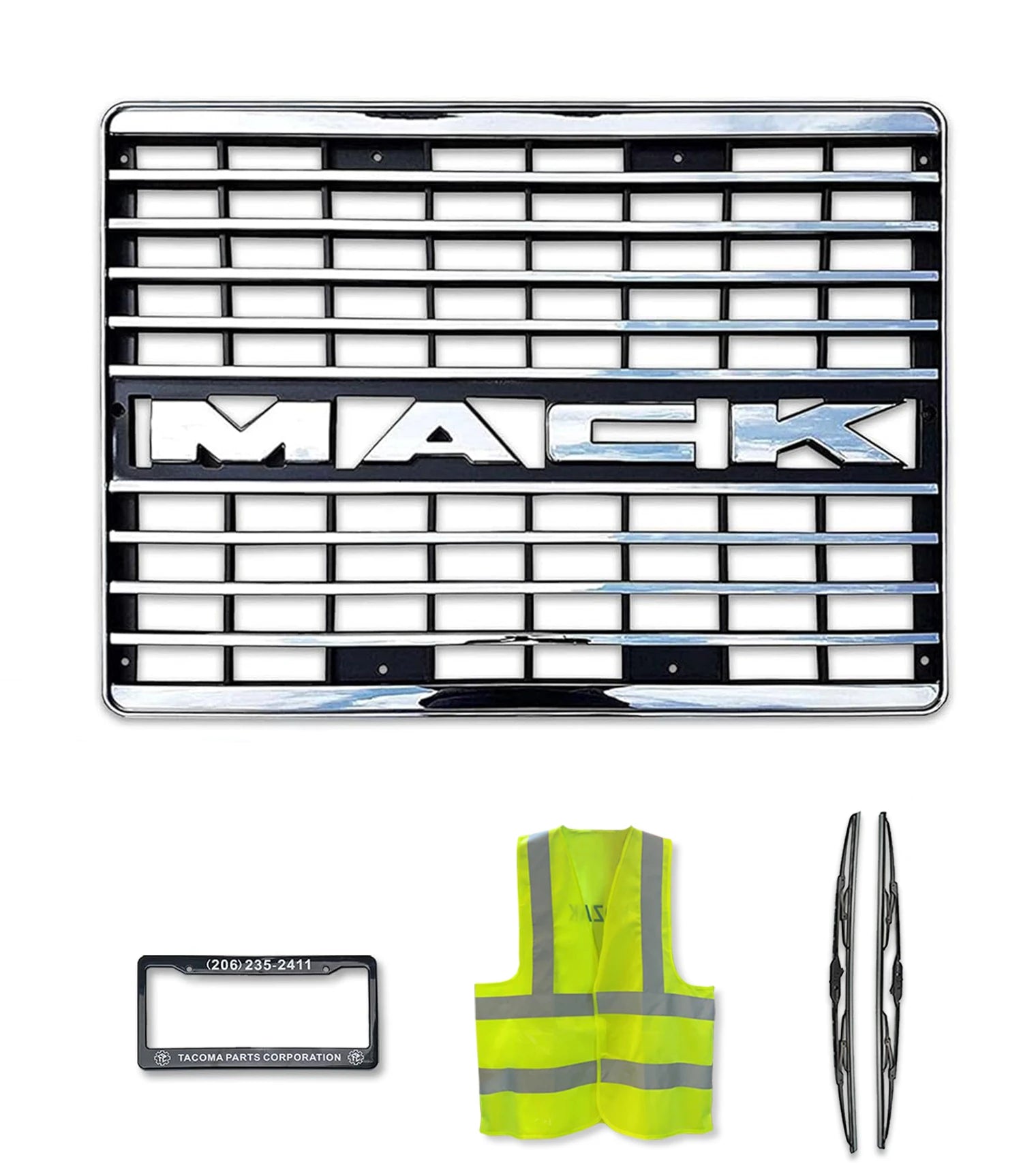 Front Grille with Emblem Chrome Mack CH Truck