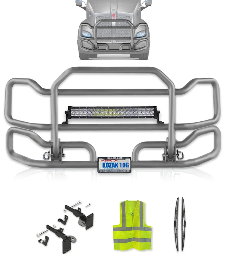 Front Grey Grille Guard Large Kenworth T700