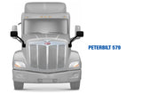 Hood Mirrors Black Set 2010-2017 Peterbilt 579
