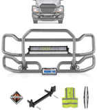 Front Grey Grille Guard Large International LT LT625 (plastic bumper)