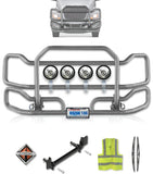 Front Grey Grille Guard Large International LT LT625 (plastic bumper)