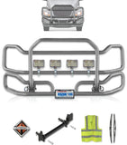 Front Grey Grille Guard Large International LT LT625 (plastic bumper)