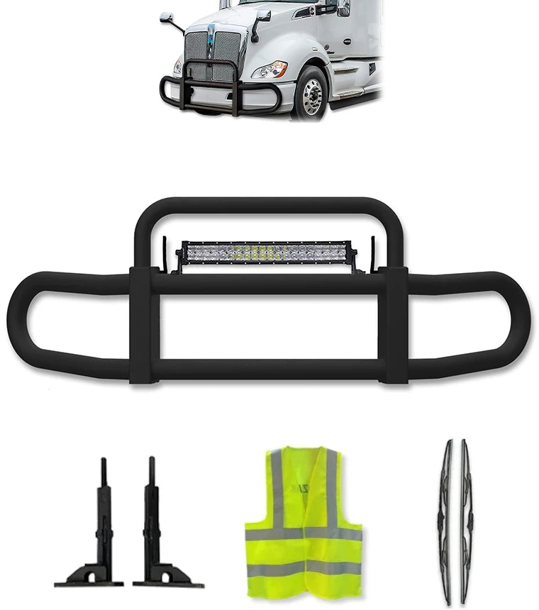 Front Steel Grille Deer Guard Black Herd 200 Kenworth SBA