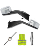 Hood Heated Mirrors Chrome Set 2018+ Volvo VNL VNR