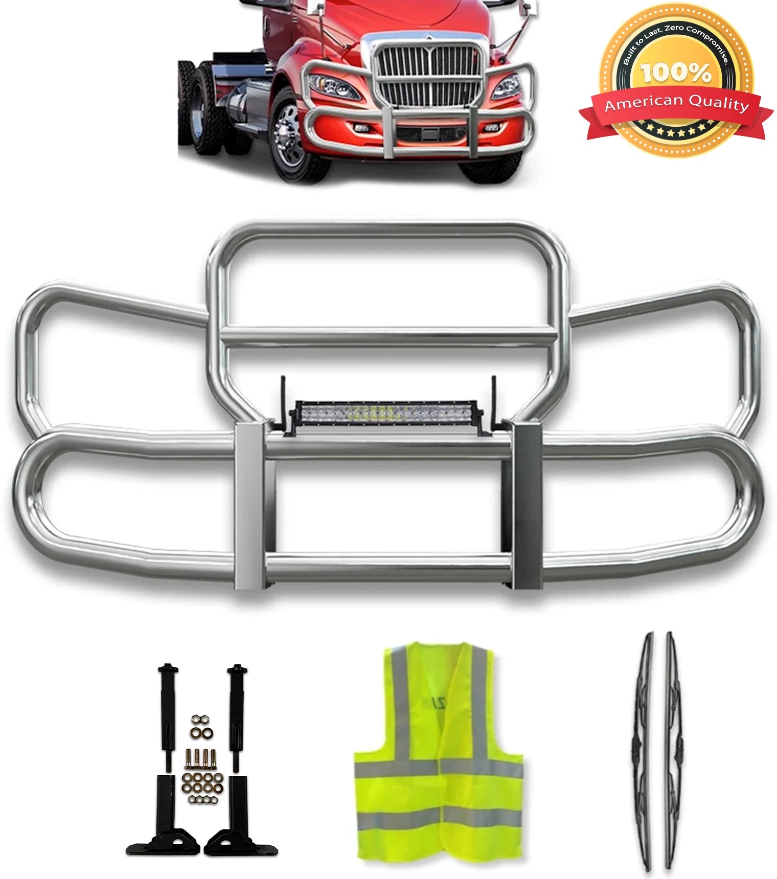 Front Steel Grille Deer Guard Herd 300 2017-2024 International RH