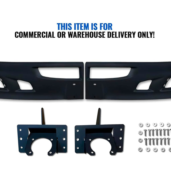 Bumper Corners Black Plastic with Bezels & Fogs Kenworth T660
