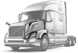 Hood Fender Fiberglass Driver with Set 2004-2017 Volvo VNL