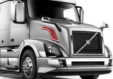 Chrome Finish Side Air Hood Vents Set Volvo VNL 2004-2016 -