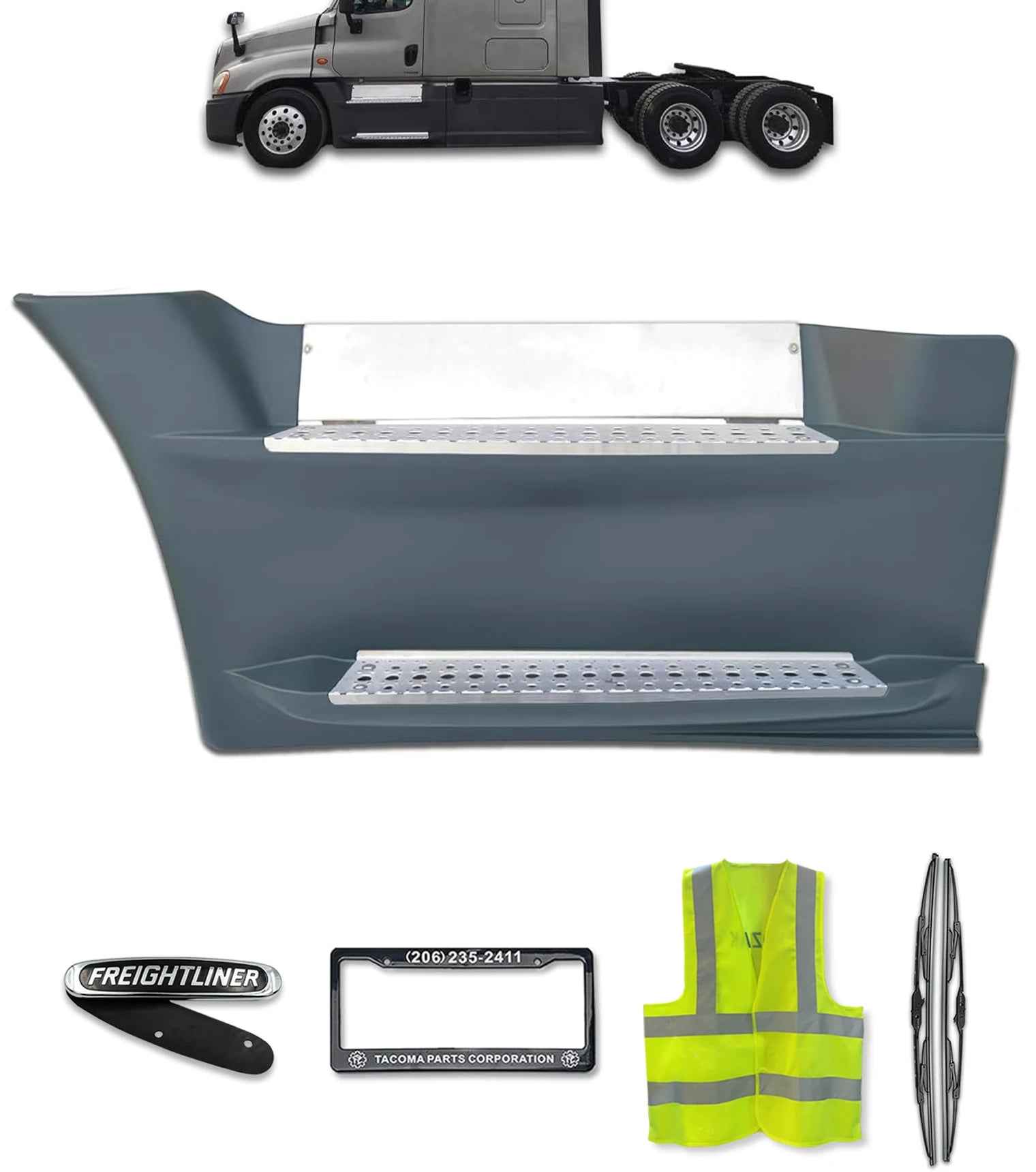 Freightliner Cascadia 125 Front Fairing Step Panel Left Driver Steps | Tacoma Parts Corporation