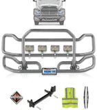 Front Grey Grille Guard Large International RH (plastic bumper)