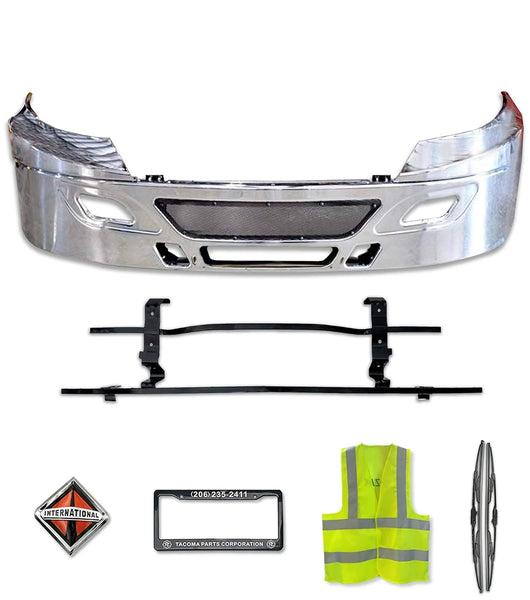 Bumper Fold Over Chrome Steel 2006-2015 International Prostar