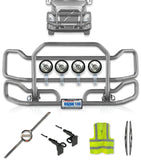 Front Gray Grille Guard Large 2018+ Volvo VNL