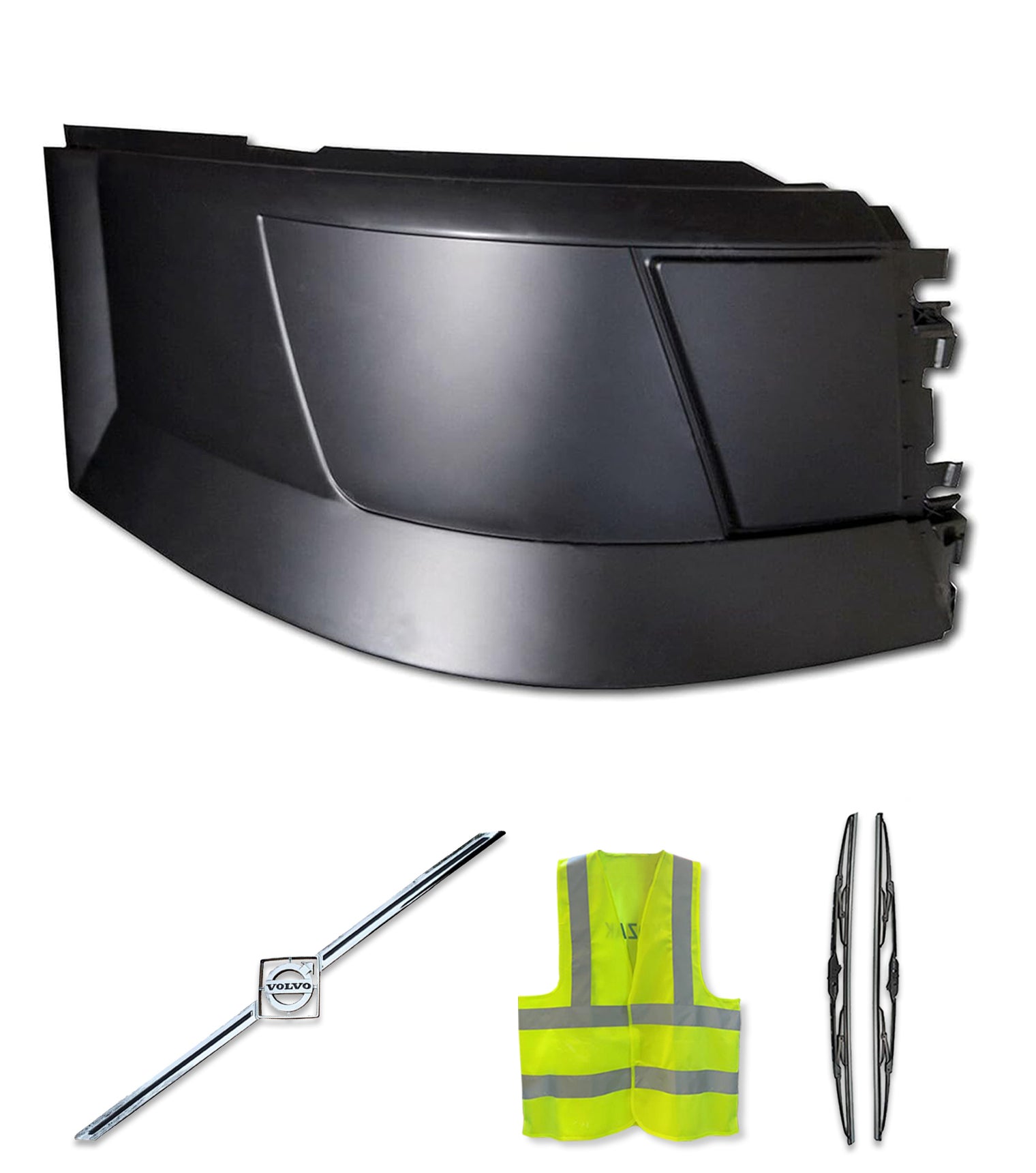 Bumper Corner No Fog Hole Plastic Passenger 2004-2015 Volvo VNL