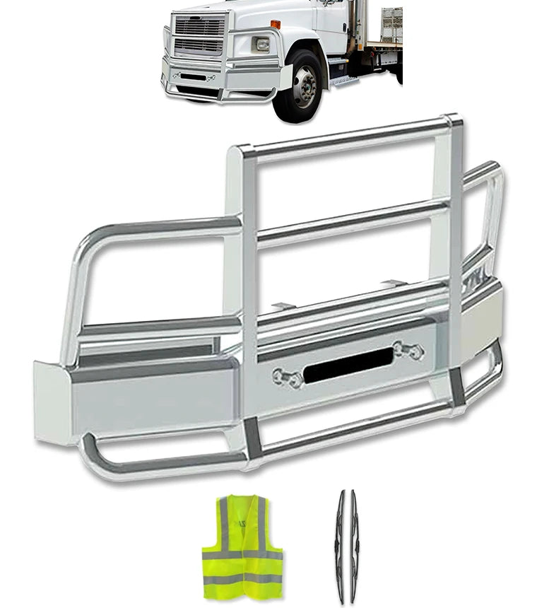 Grille Bumper Herd Defender Guard Satin 1992-2004 Freightliner FL80
