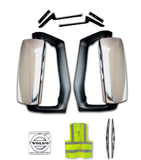 Side View Door Mirrors Power Heated Chrome Set Volvo 2004+ VNL VNM VNX