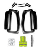 Side View Door Mirrors Power Heated Black Set Volvo 2004+ VNL VNM VNX