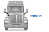 Hood Mirror Chrome Passenger 2010-2017 Peterbilt 579