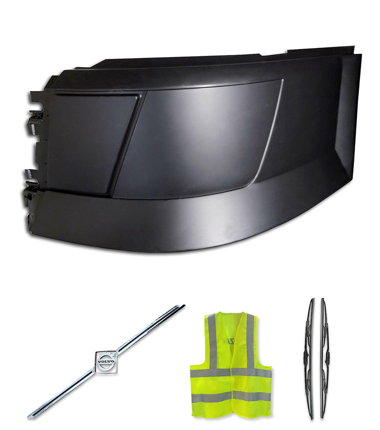Bumper Corner No Fog Hole Plastic Driver 2004-2015 Volvo VNL