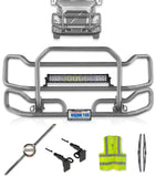 Front Gray Grille Guard Large 2018+ Volvo VNL