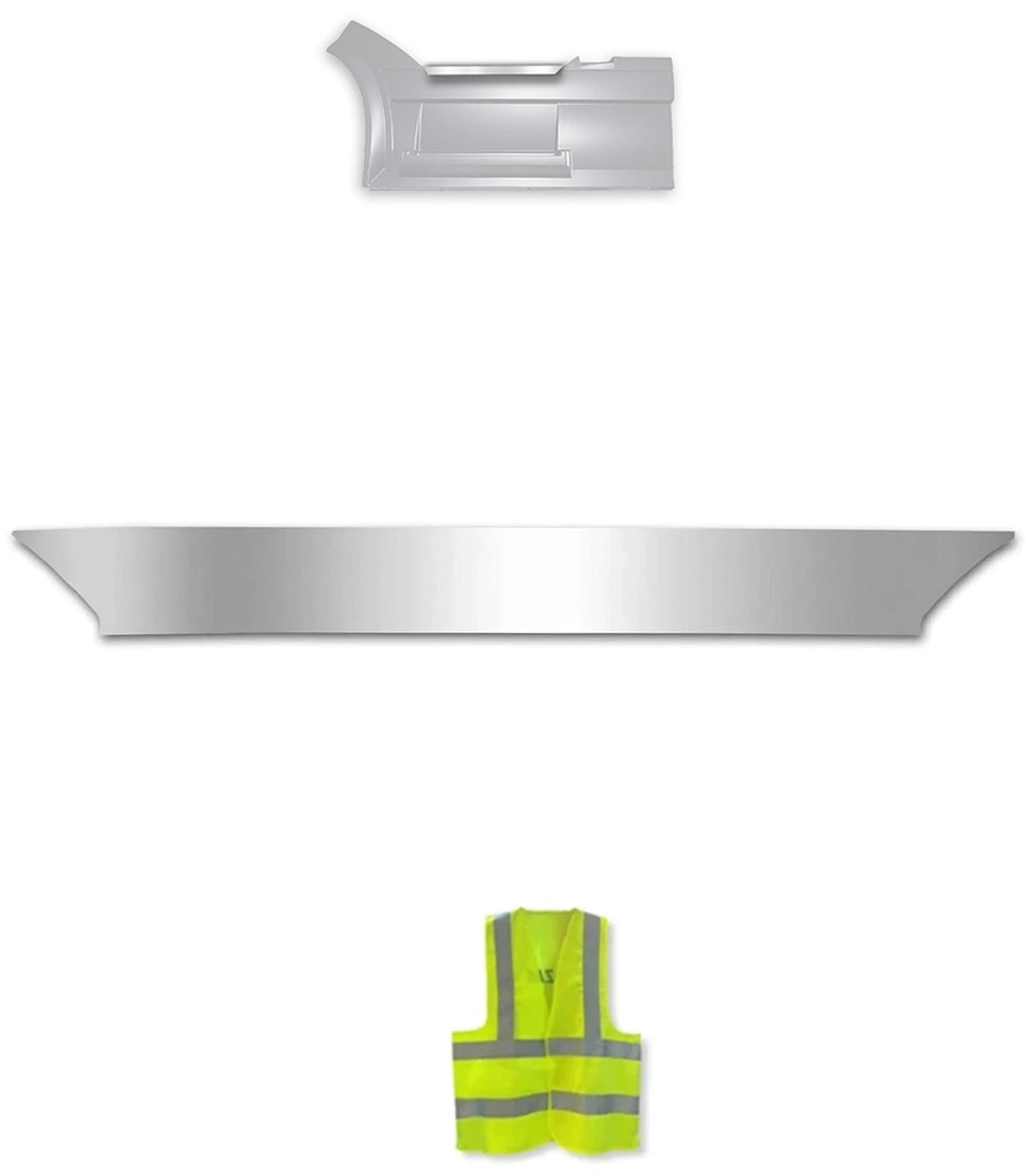 Front Panel Stripe Chrome Trim Top Kick for Driver Side (9L) 2004-2017 Volvo VNL
